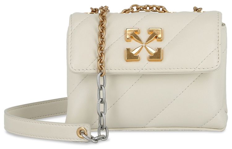 Off White Jackhammer 17 Quilted Shoulder Bag White