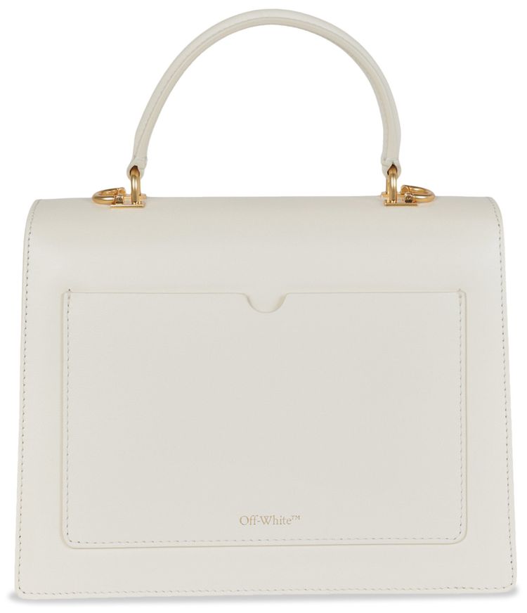 Off White Jitney 28 Leather Shoulder Bag White