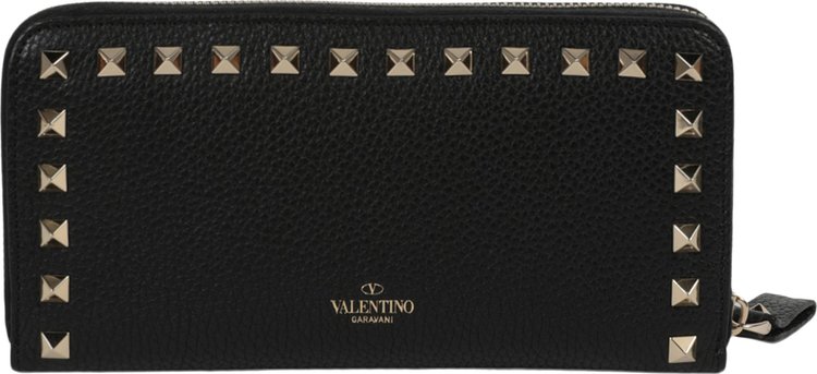 Valentino Rockstud Zippered Wallet 'Black'
