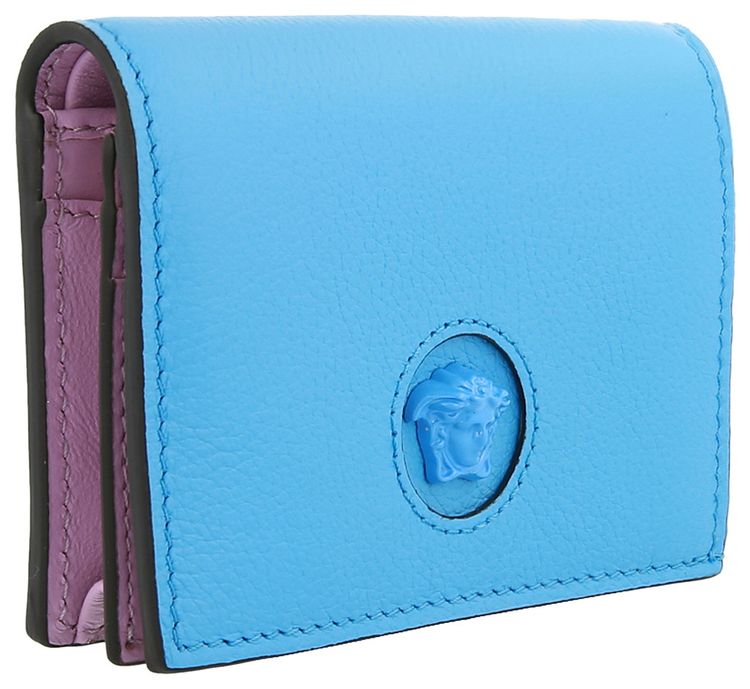Versace Medusa Head Compact Wallet Blue