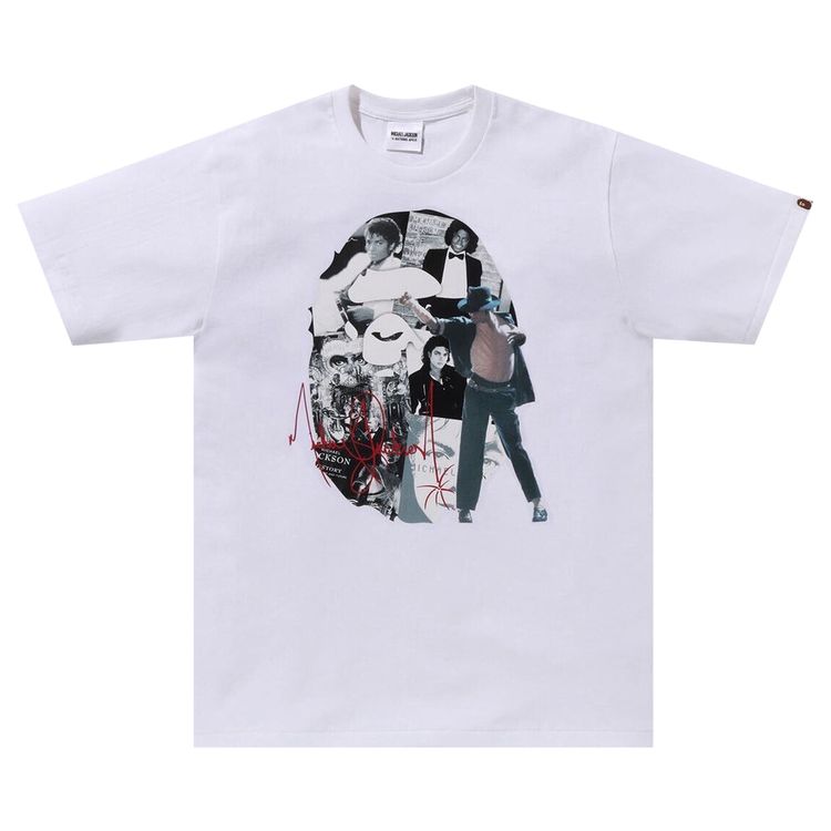 BAPE x Michael Jackson Album Jacket Ape Head Tee White