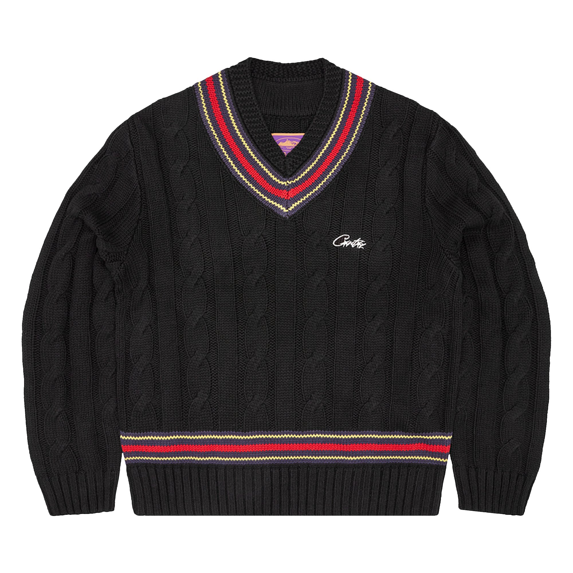 Buy Corteiz Wimbledon Knit Sweater 'Black' - 7892 1FW230105WKS
