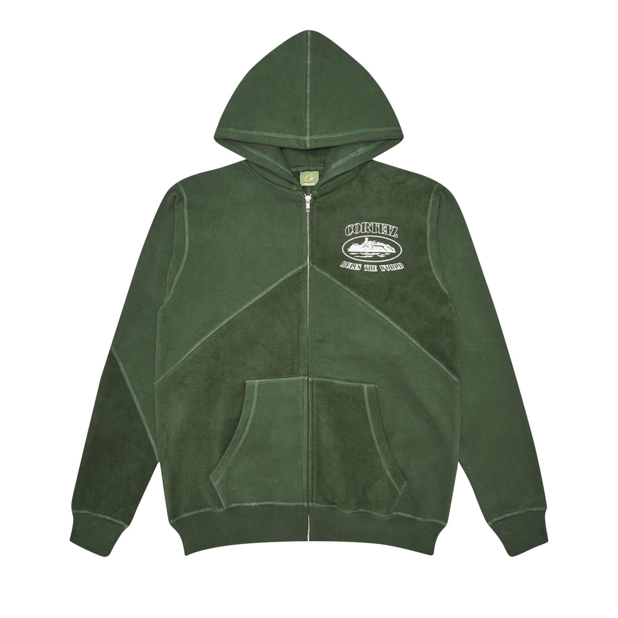 新しい到着 'Forrest Hoodie Zip-Up V2 Superior Corteiz Buy Green' 7892 - トップス