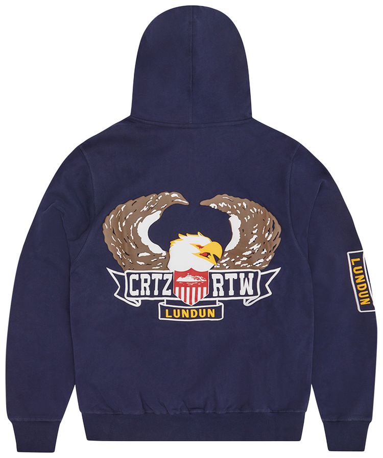 Corteiz Dipset Zip Up Hoodie Navy