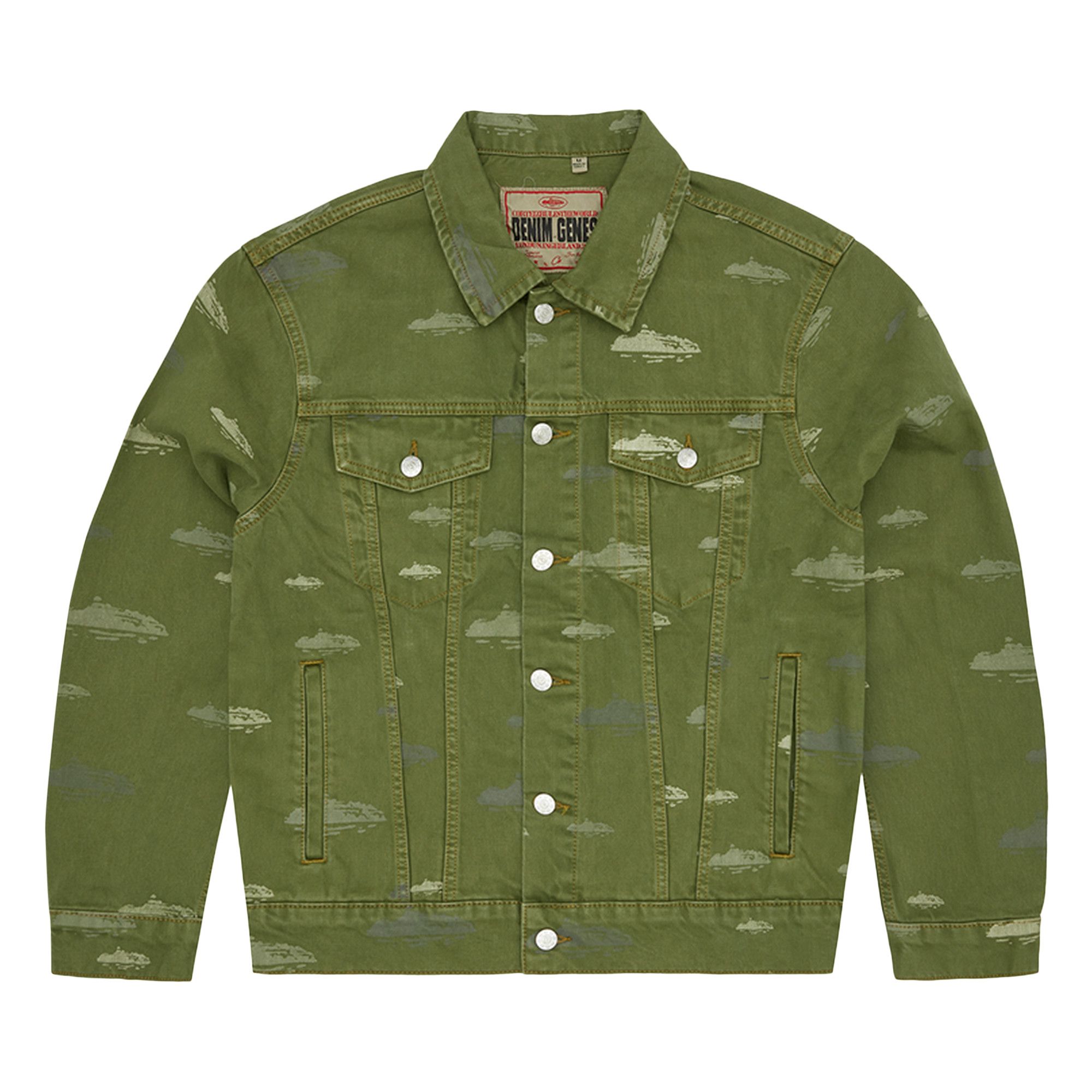 Buy Corteiz Alcatraz Pattern Denim Jacket 'Khaki' - 7892 Buy Corteiz Alcatraz Pattern Denim Jacket 'Khaki' - 7892