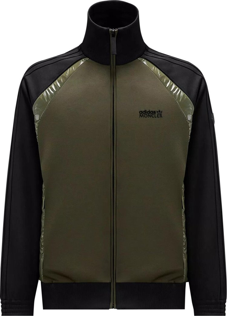 Moncler x adidas Acetate Zip Up Sweatshirt 'Black/Green'