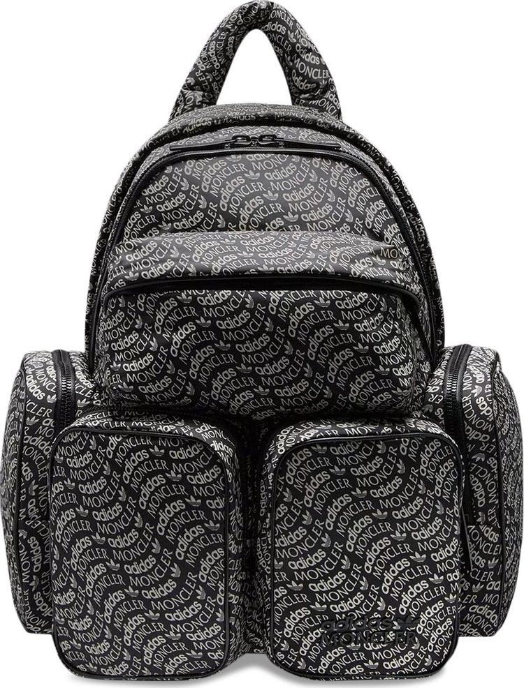 Moncler x adidas Logo Print Backpack 'Black/White'