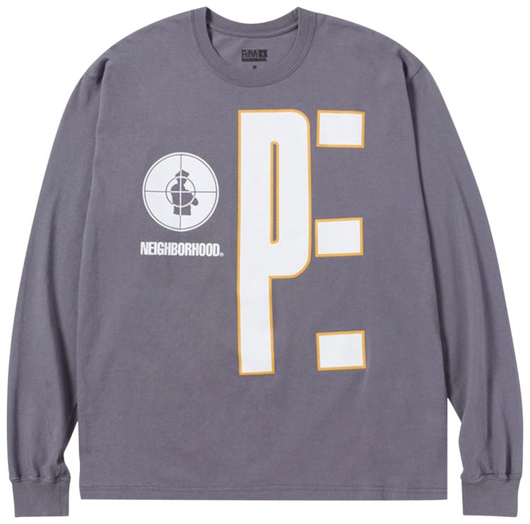 Neighborhood x Public Enemy Long Sleeve Tee Grey