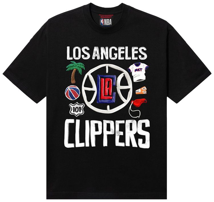 Market x NBA Clippers T Shirt Black