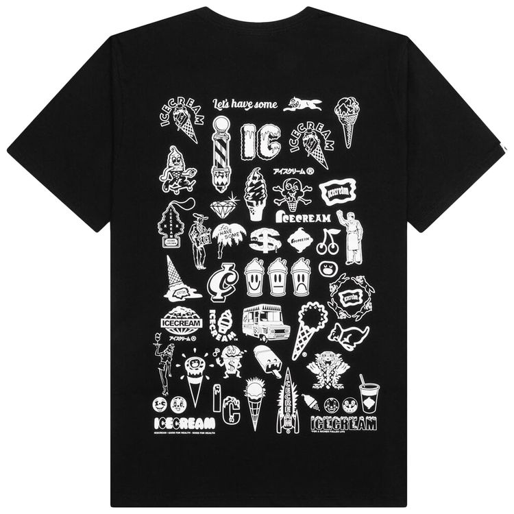 Icecream Stagger Short Sleeve Tee Black