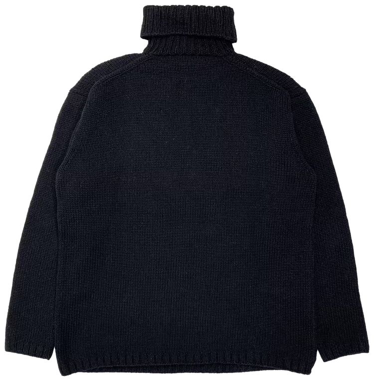 Vintage Yohji Yamamoto Red Daisy Floral Turtleneck Sweater