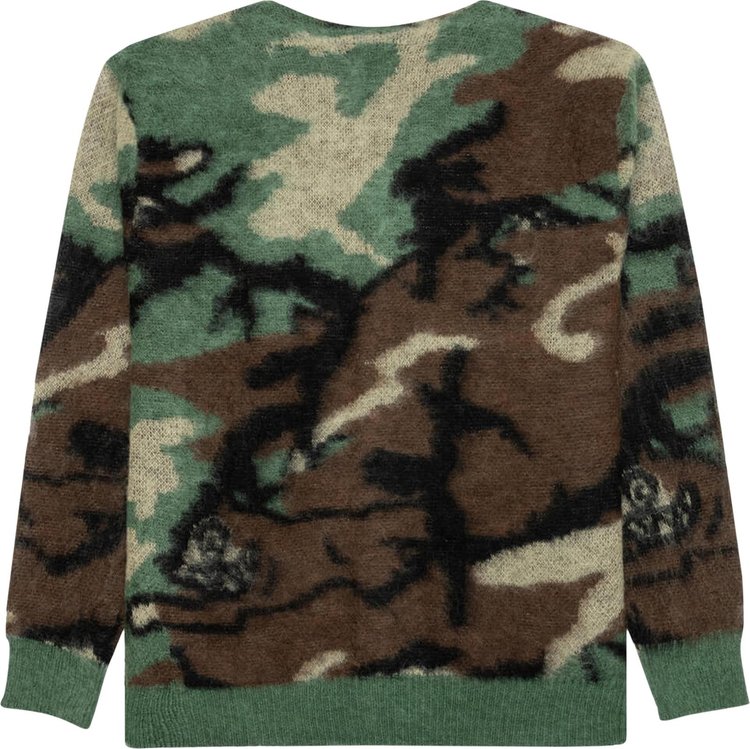 Icecream Blurry Long Sleeve Cardigan Camo