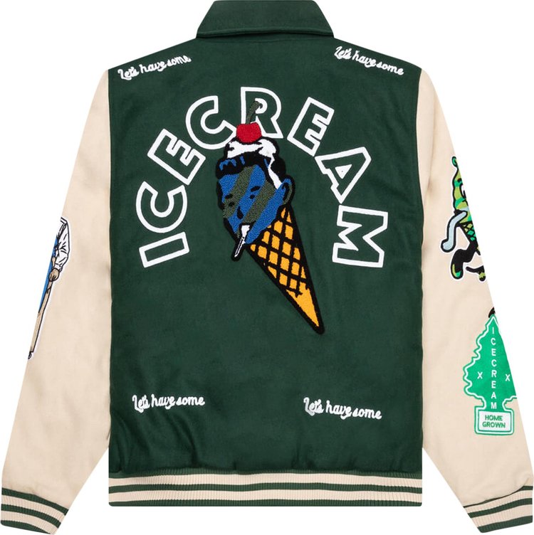 Icecream Dollar Sign Jacket Dark Green