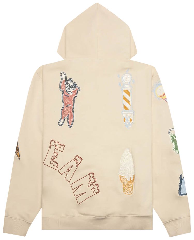Icecream Stitching Hoodie Fog