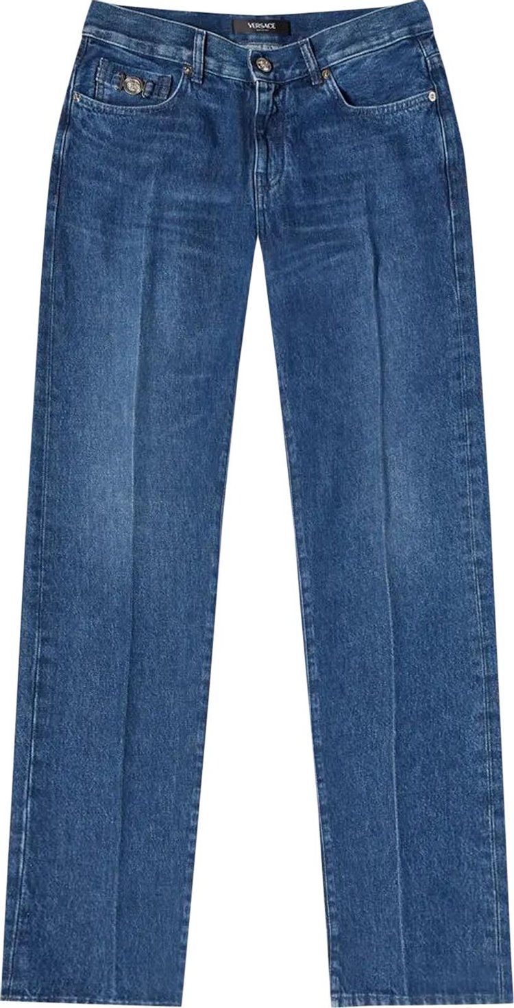 Buy Versace Mitchel Fit Denim Pants 'Washed Medium Blue' - 1010816 ...