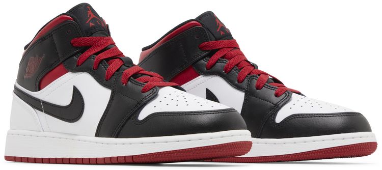 Air Jordan 1 Mid GS Gym Red Black Toe