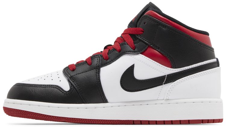 Air Jordan 1 Mid GS Gym Red Black Toe