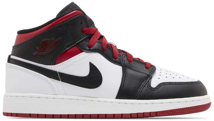 Air Jordan 1 Mid GS Gym Red Black Toe