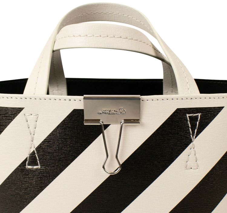 Off White Diag Tote Bag WhiteBlack