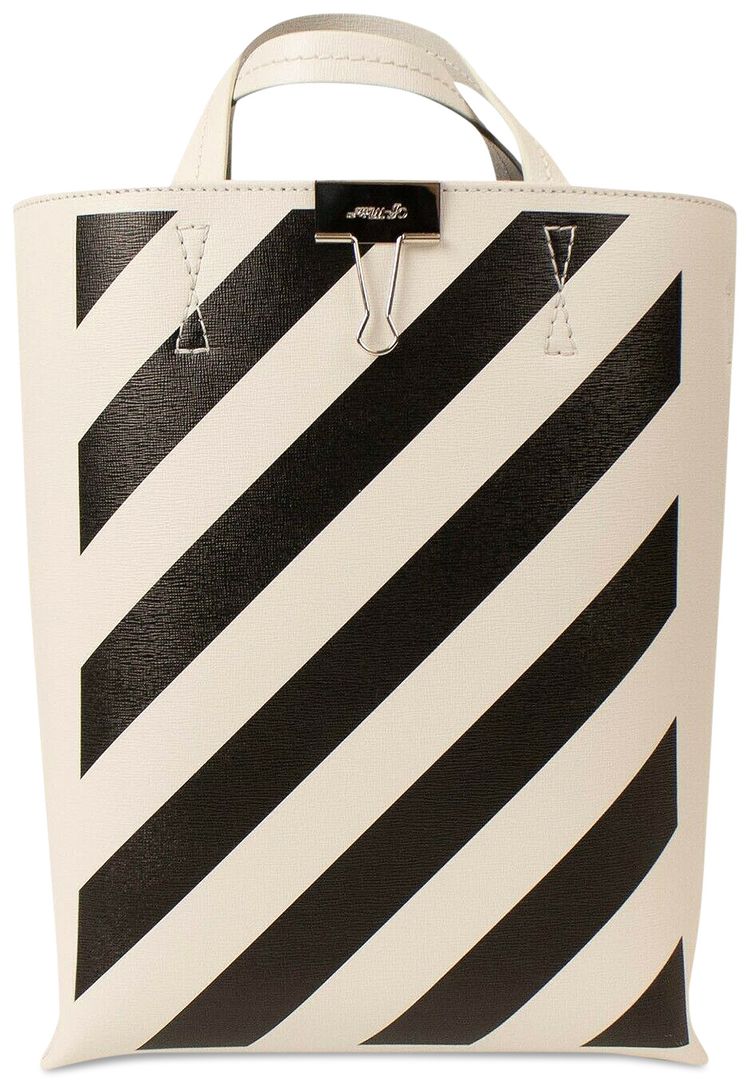 Off White Diag Tote Bag WhiteBlack