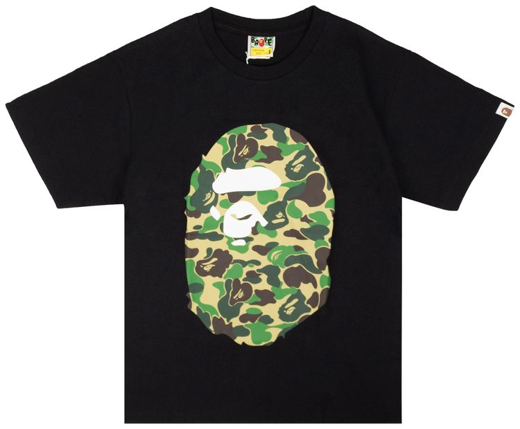 BAPE ABC Camo Big Ape Head Tee Black