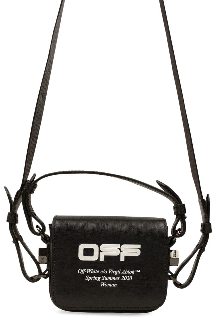 Off White Baby Flap Bag Black