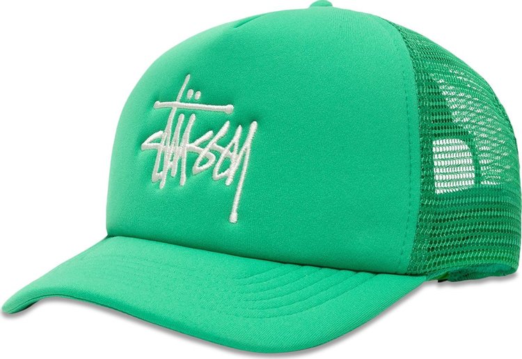 Stussy Trucker Big Basic Snapback Kelly Green