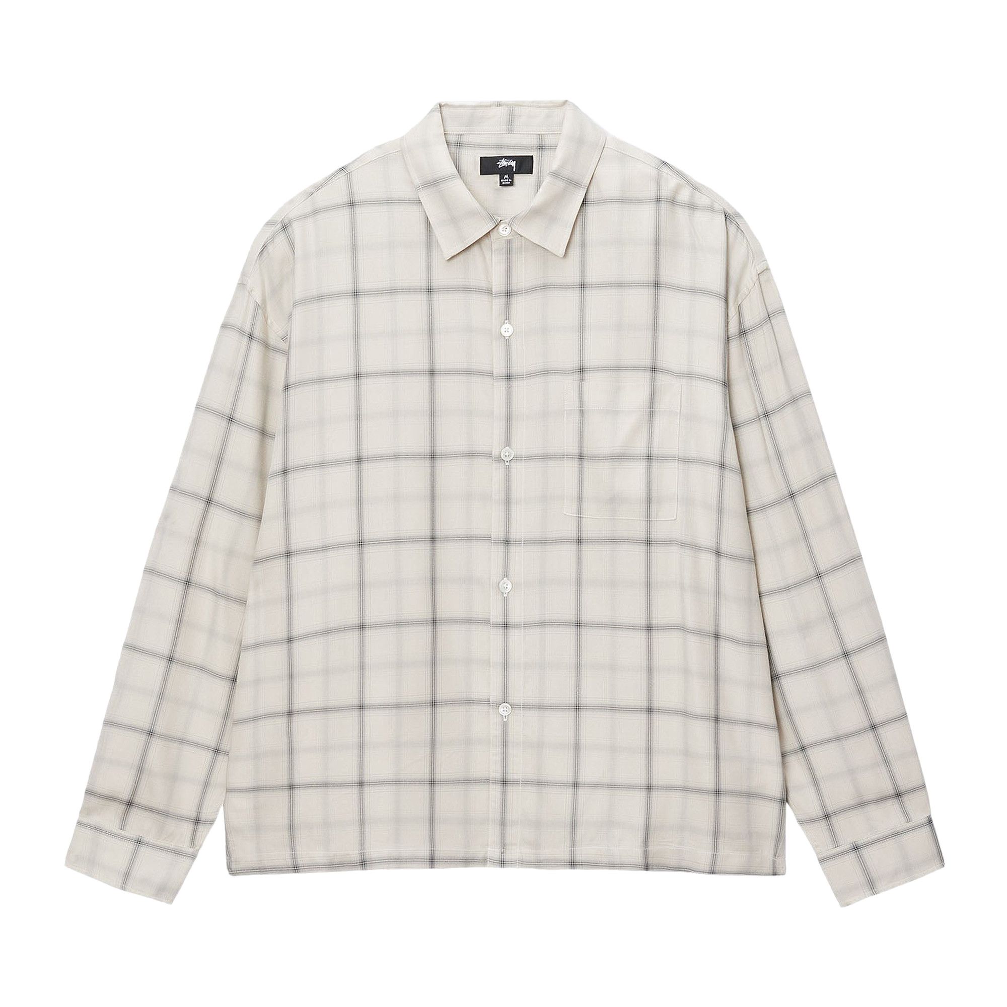 トップス STUSSY shadow rayon plaid shirt XL Shadow Plaid Rayon Shirt
