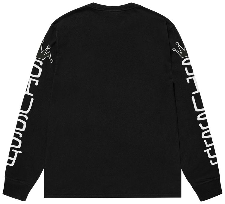Stussy Pigment Dyed Jumbo Long Sleeve Tee Black