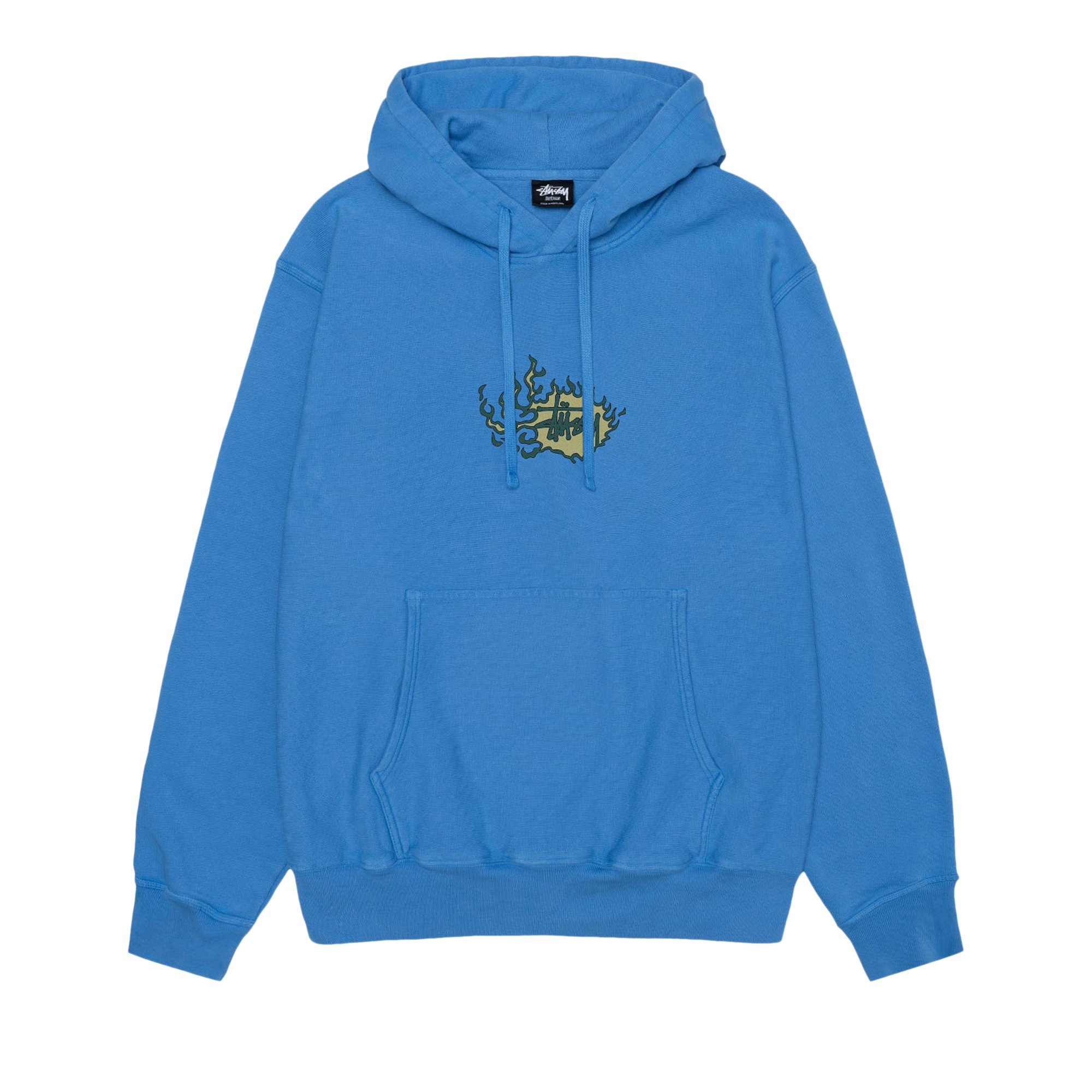 Stussy Pigment Dyed Mosaic Dragon Hoodie 'Blue'