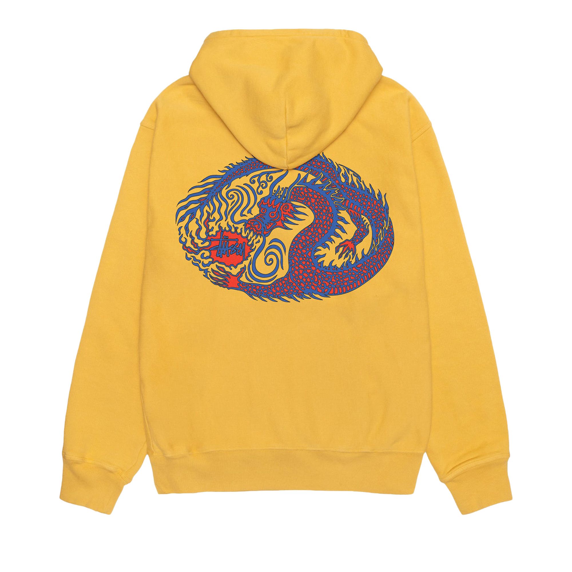 Buy Stussy Pigment Dyed Mosaic Dragon Hoodie 'Honey' - 1924978P HONE | GOAT