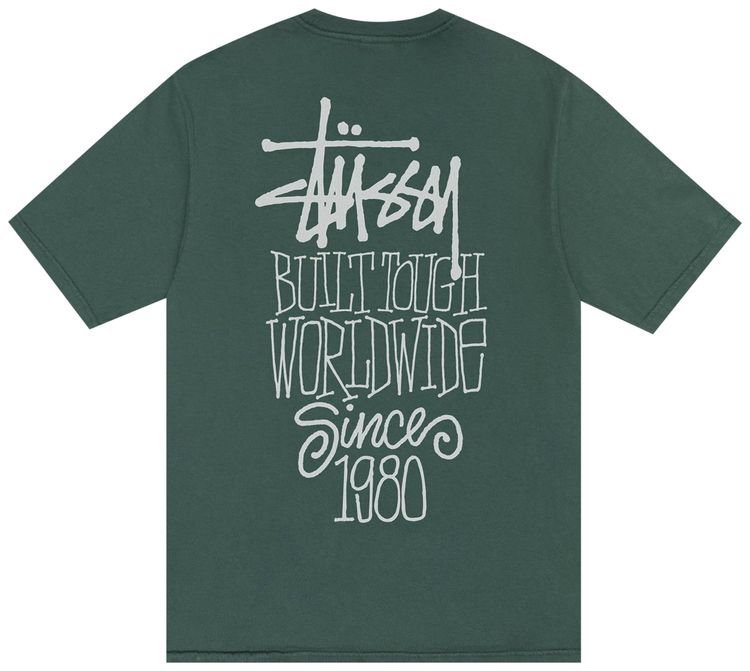 Stussy Pigment Dyed Built Tough Tee Forest