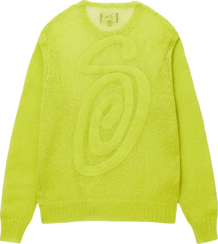 Stussy Loose Knit Sweater Lime