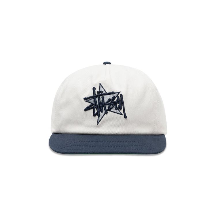 Stussy Mid Depth Basic Star Strapback White