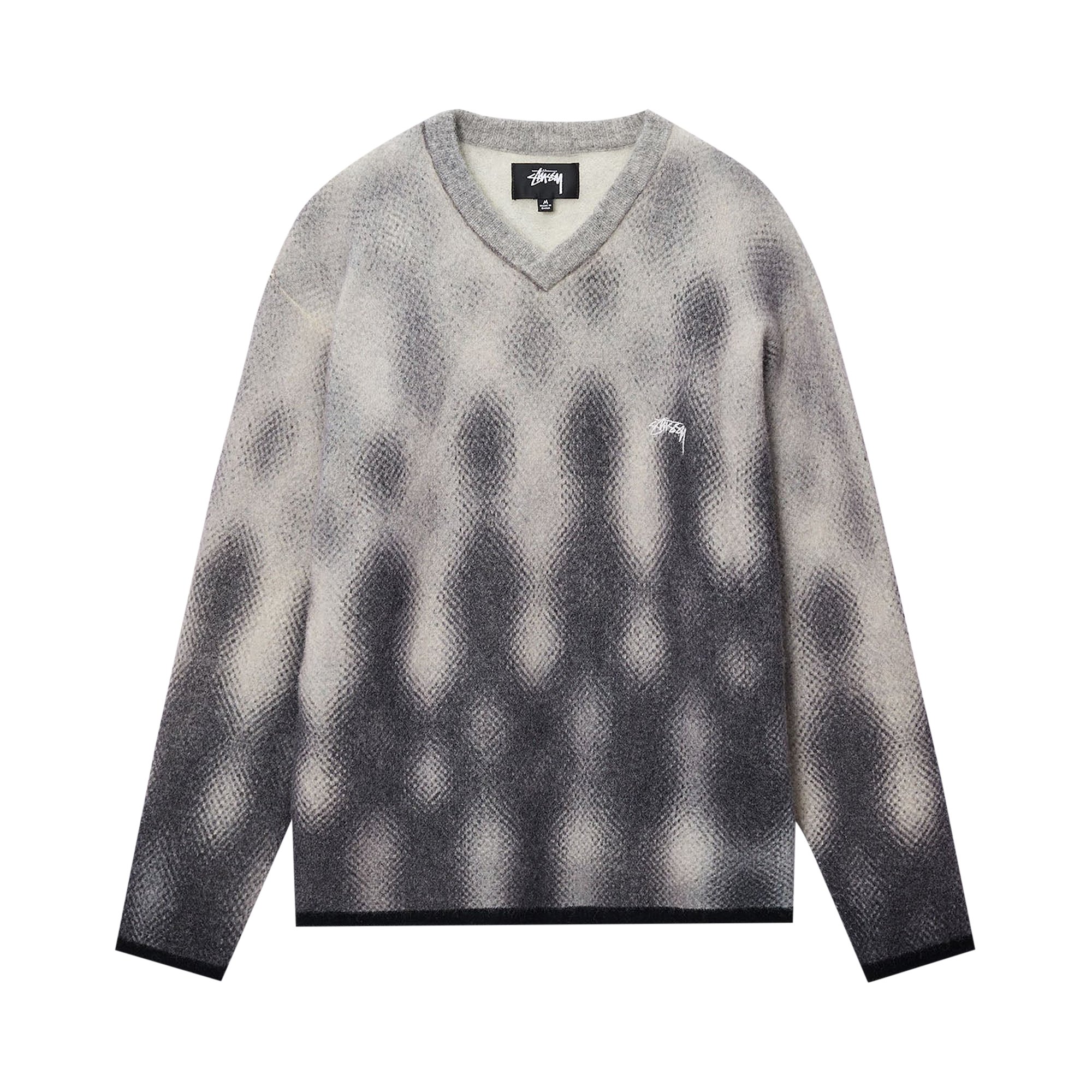Stussy Gradient Dot Brushed Sweater 'Grey'