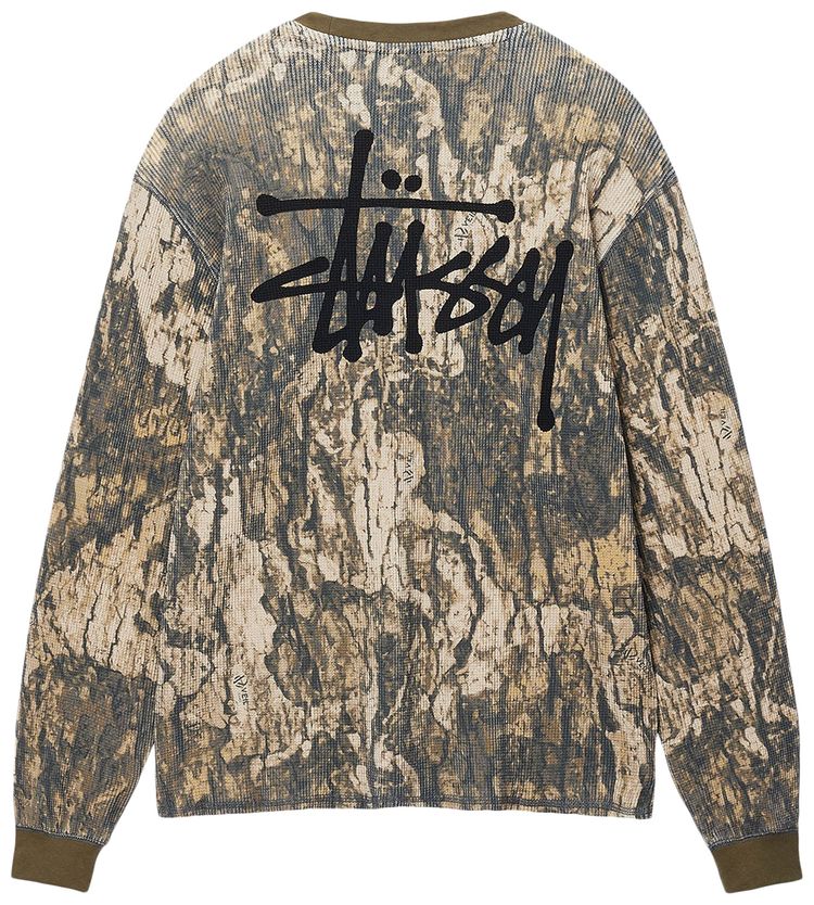 Stussy Basic Stock Long Sleeve Thermal Relic Camo