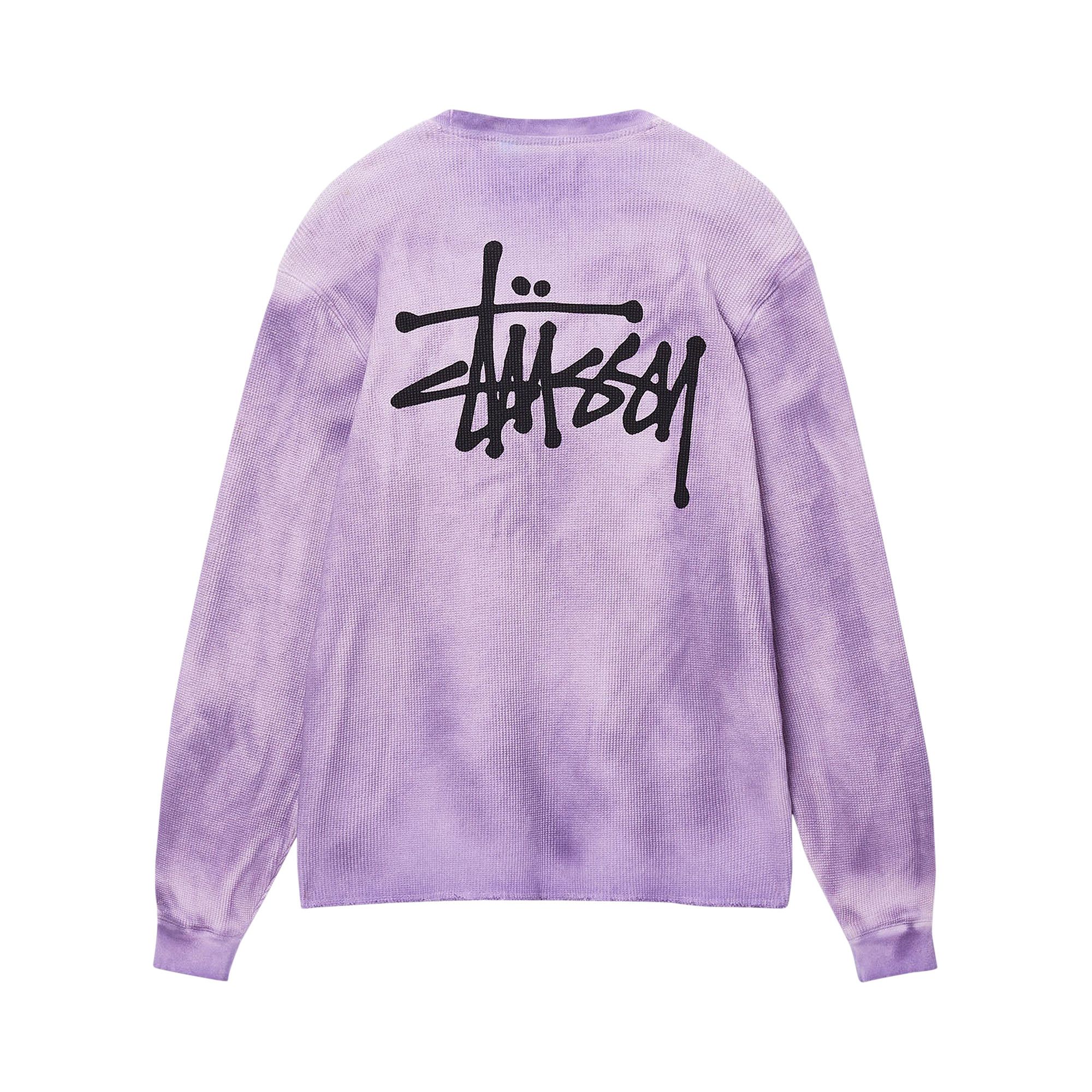 Buy Stussy Basic Stock Long-Sleeve Thermal 'Lavender' - 1140314