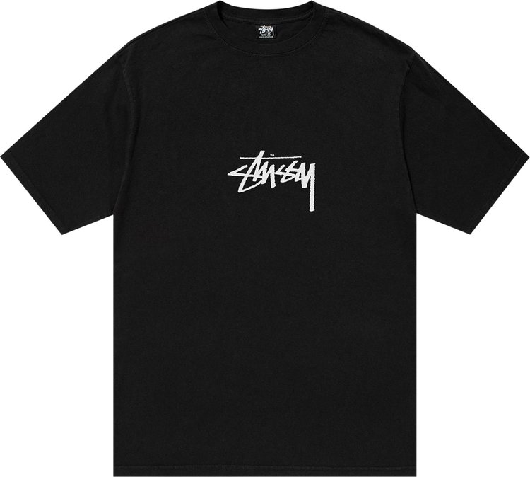 Buy Stussy Pigment Dyed Small Stock Tee 'Black' - 1904993 BLAC | GOAT