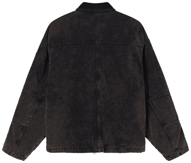 Stussy Distressed Canvas Shop Jacket Black
