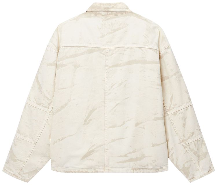 Stussy Distressed Canvas Shop Jacket Khaki