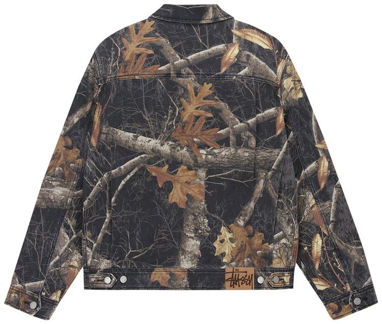 Stussy Zip Work Jacket Realtree Edge Black