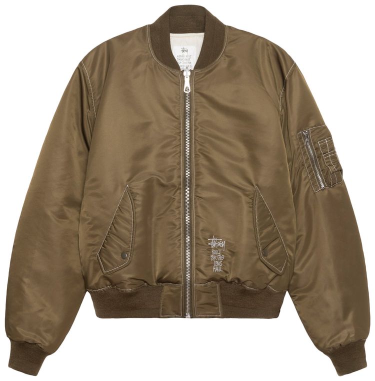 Stussy Built Reversible Bomber Jacket Brown