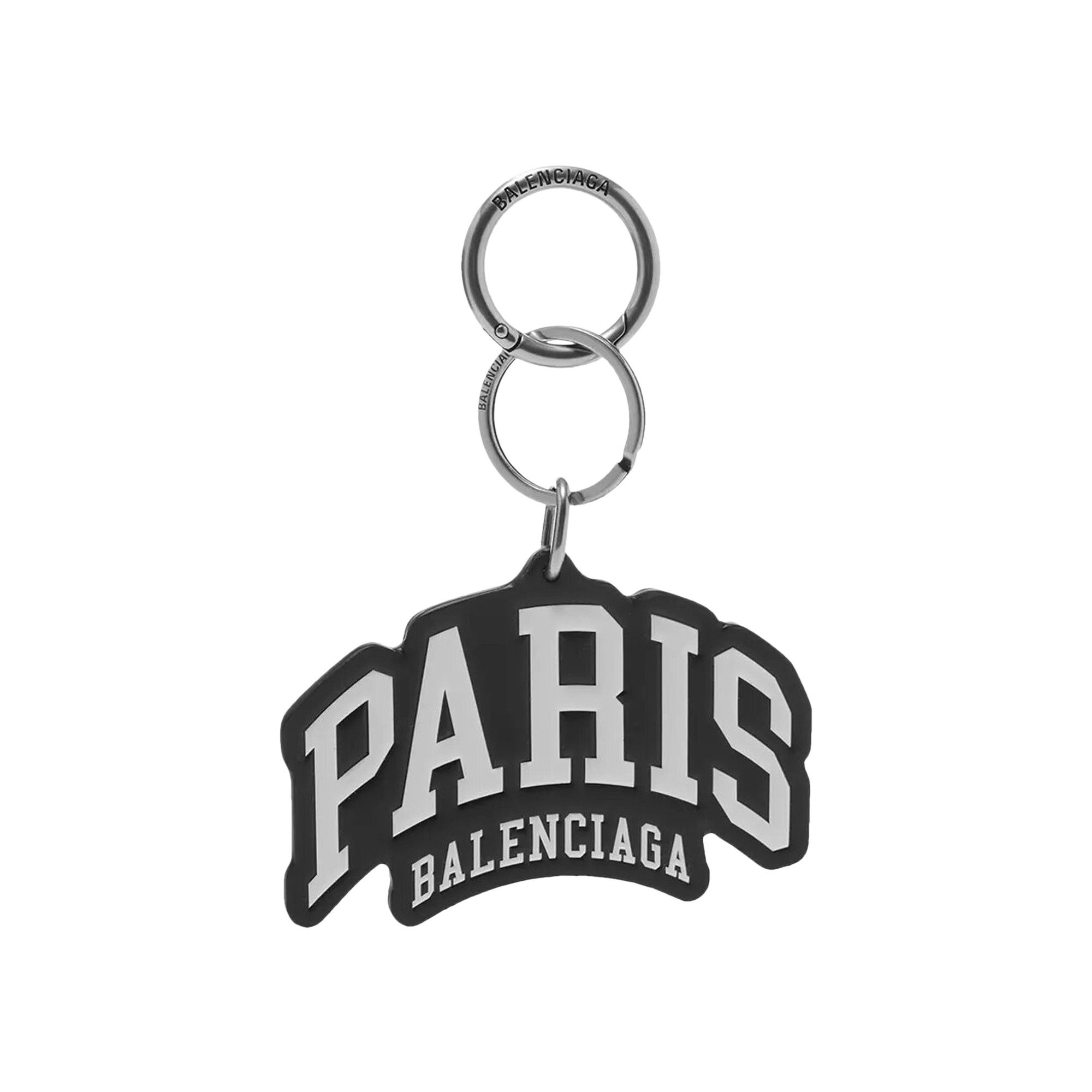 Buy Balenciaga Paris Logo Keyring 'Black/White' - 689329