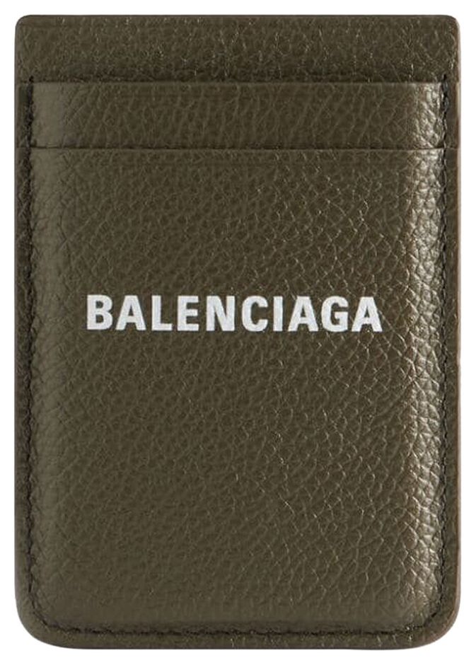 Balenciaga Cash Magnet Card Holder Olive