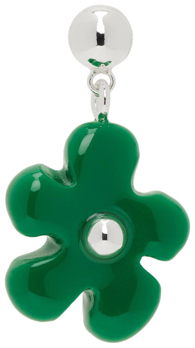 Eliou Mina Single Earring Silve and Green