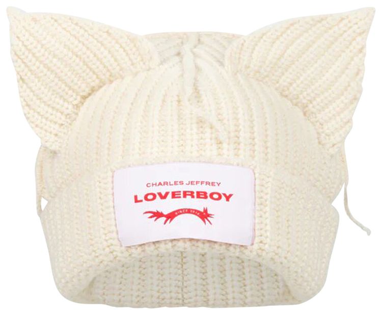 Charles Jeffrey Loverboy Chunky Ears Beanie Ecru