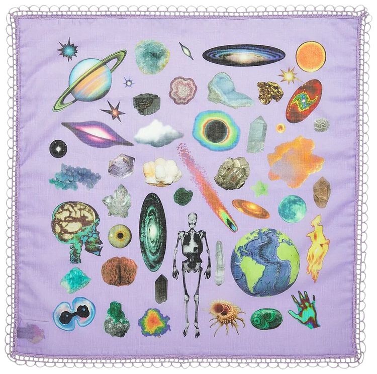 Sky High Farm Workwear Mundo Collage Bandana Purple