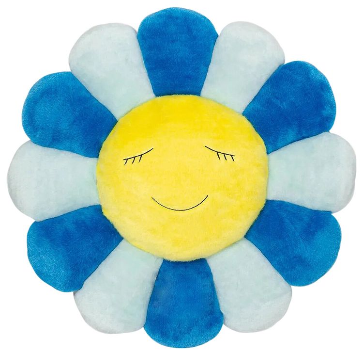 Takashi Murakami Flower Pilllow 30cm Blue