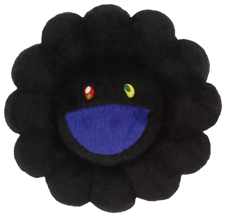 Takashi Murakami Flower Pillow Black 30cm
