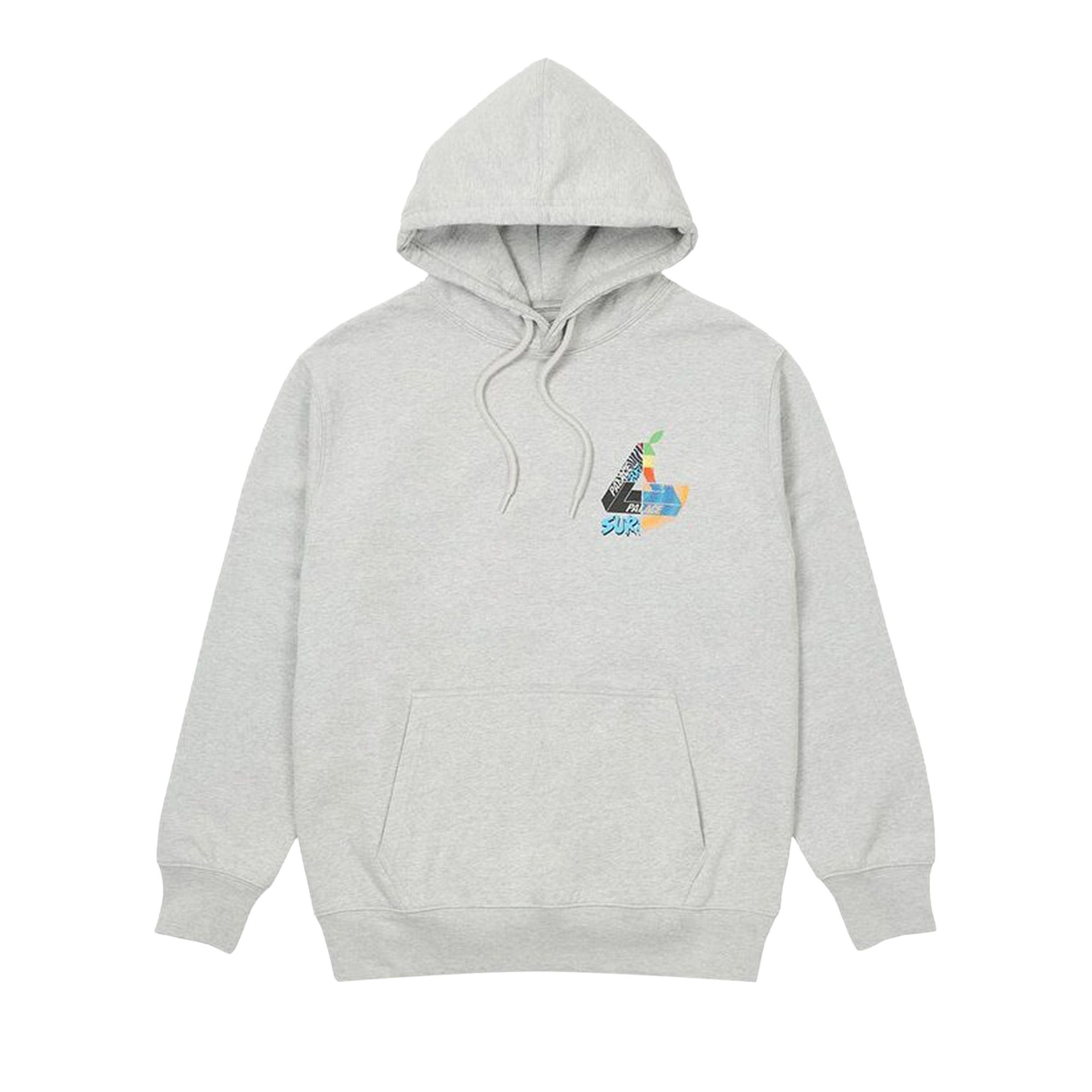 Size l Palace Mix Up Hood Grey Marl